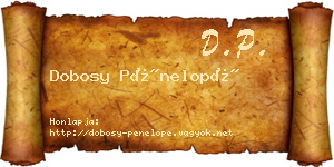 Dobosy Pénelopé névjegykártya